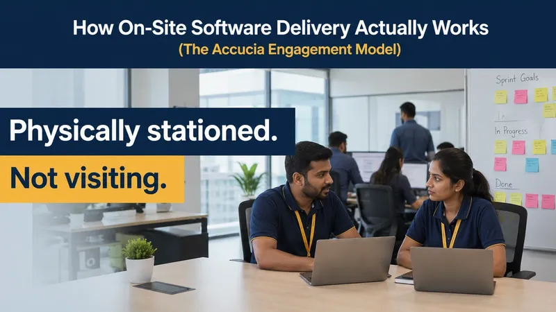 How On-Site Software Delivery Actually Works (The Accucia Engagement Model)