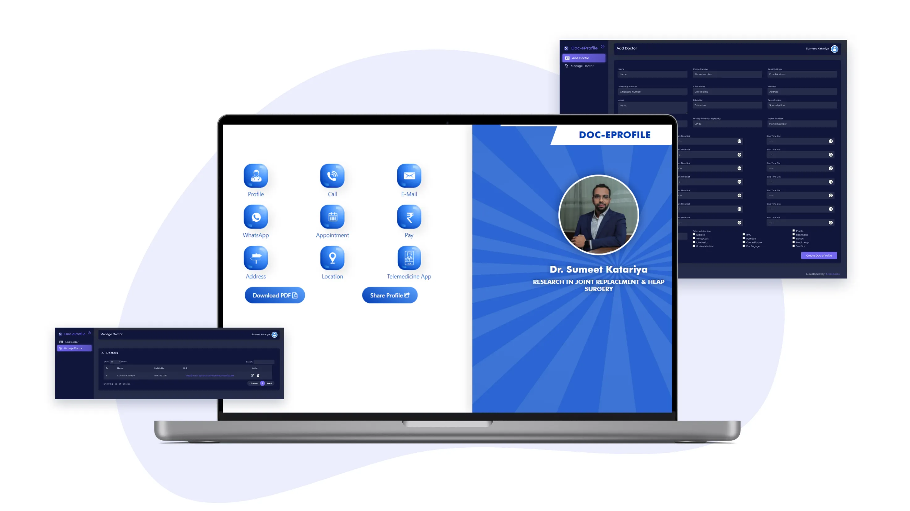 Doc-E-Profile - Digital Doctor Profile Platform showcase