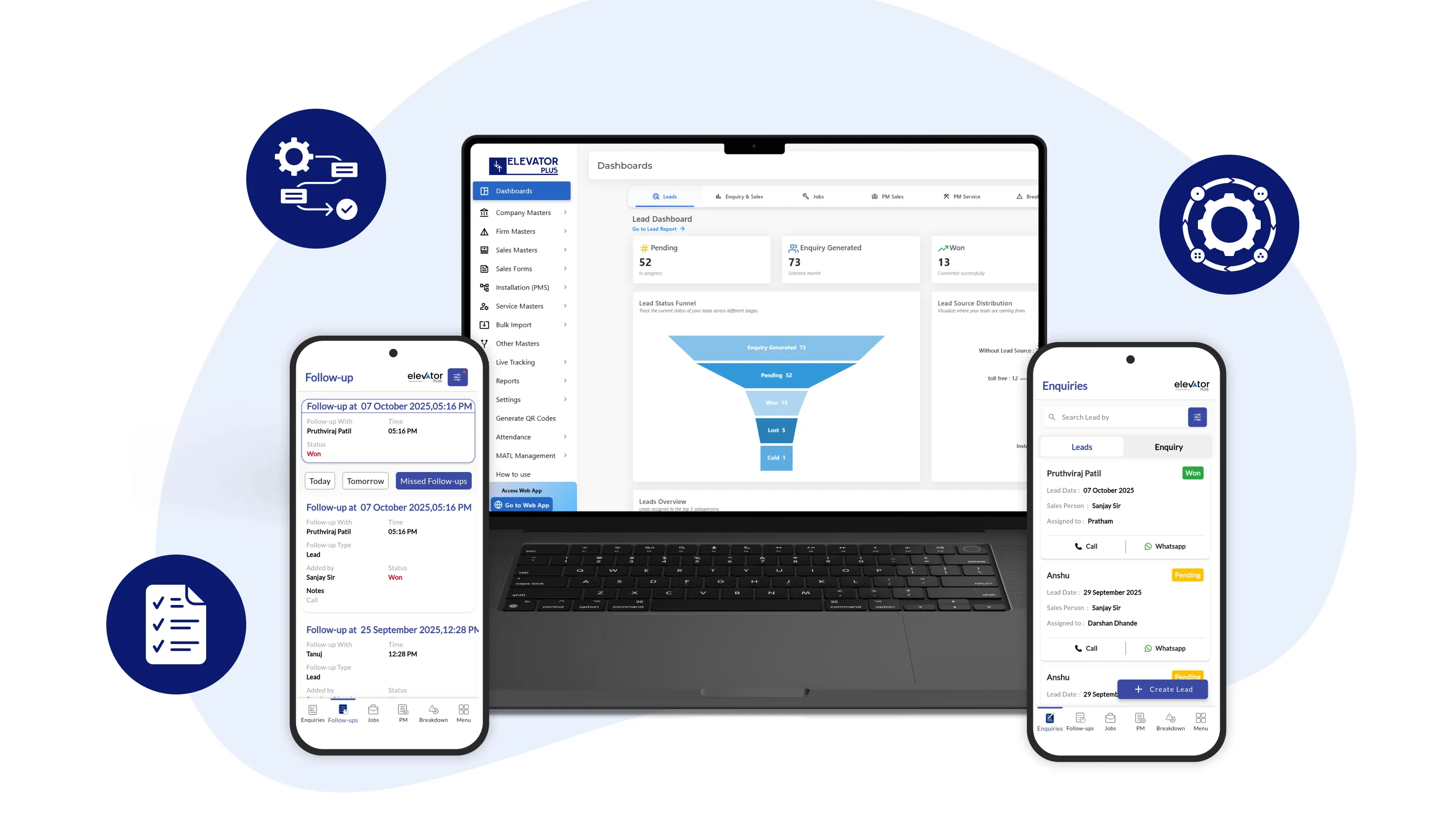 ElevatorPlus - Complete Elevator Service Management Platform showcase