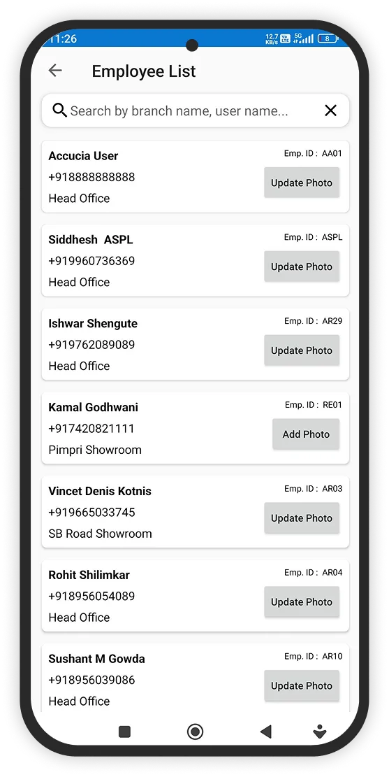 Revolt Motors Face Attendance App Screenshot 1