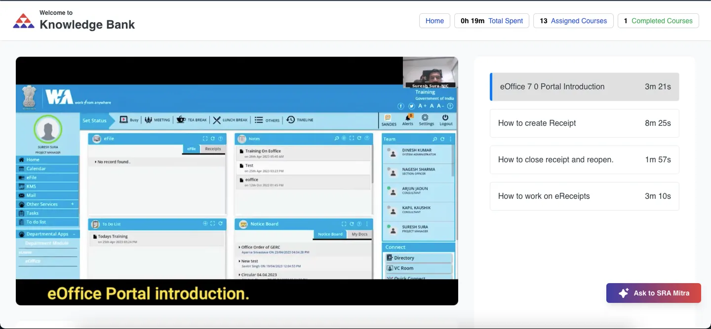 SRA Mitra Admin Analytics