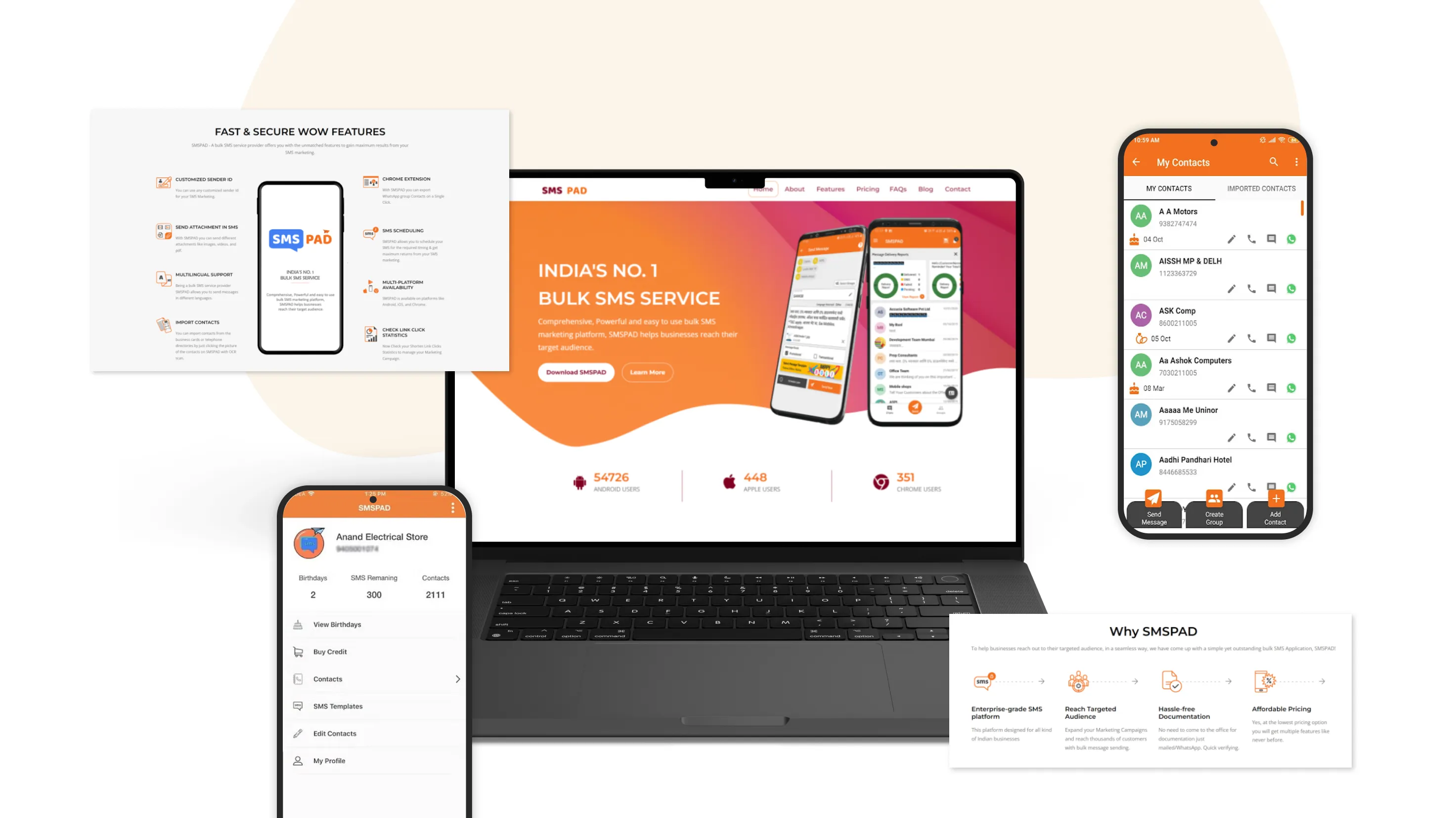 SMSPAD - Bulk SMS Marketing Platform - Mobile App Development project by Accucia